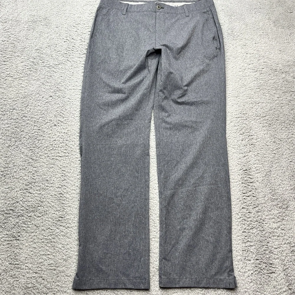 Under Armour Loose Fit Golf Pants Mens‎ 36x32 Match Play Heather Gray Activewear